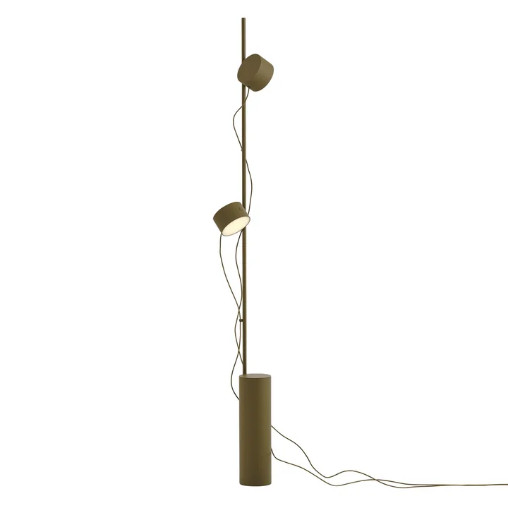 Muuto - Post LED floor lamp, brown-green