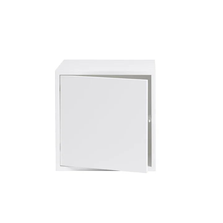 Muuto - Stacked System shelf module with door, medium / white