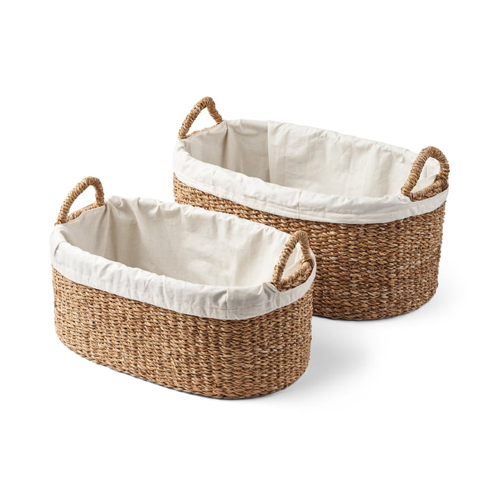 Laundry Wicker Laundry basket set, seagrass from Humdakin