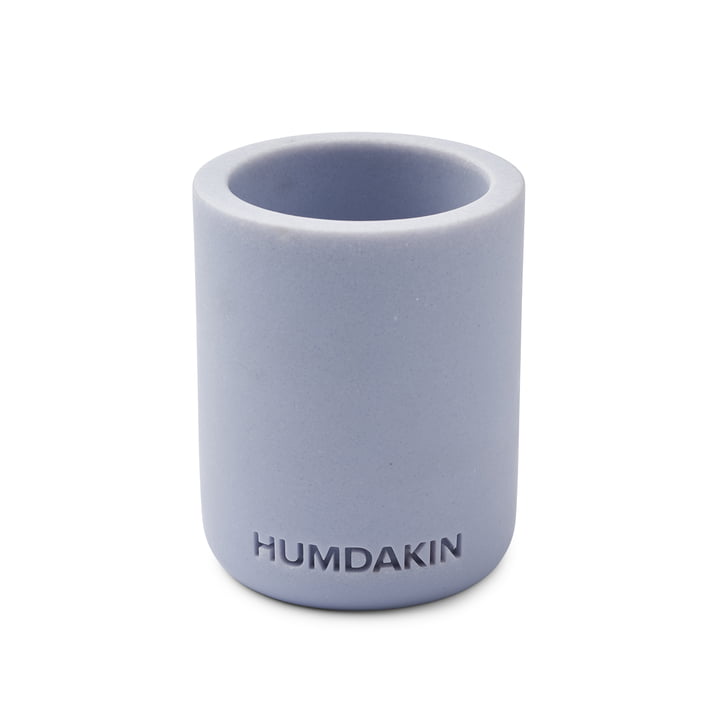 Light Sandstone Toothbrush holder, blue glass from Humdakin