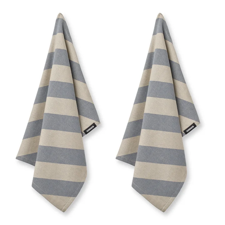 Tea towel made from GRS recycled cotton, 45 x 70 cm, blue candy (set of 2) by Humdakin