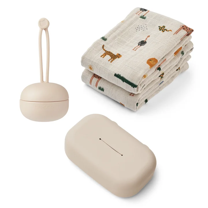 Liewood - Baby gift set, cream (4 pcs.)