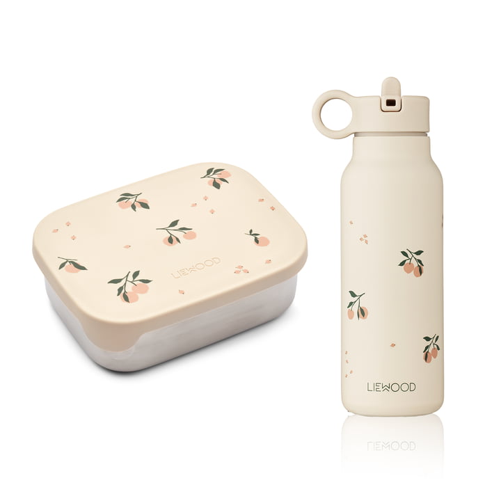 Liewood - Lunch box and drinking bottle, peach (set of 2)