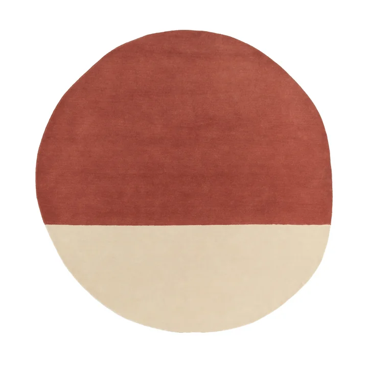 Pearl wool rug, 200 x 197 cm, brick by nanimarquina