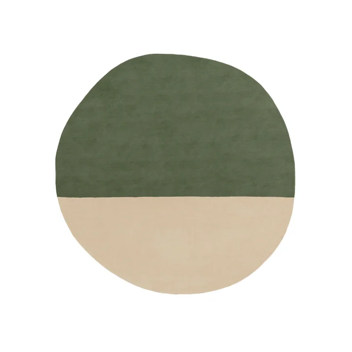 Pearl wool rug, 150 x 148 cm, green by nanimarquina