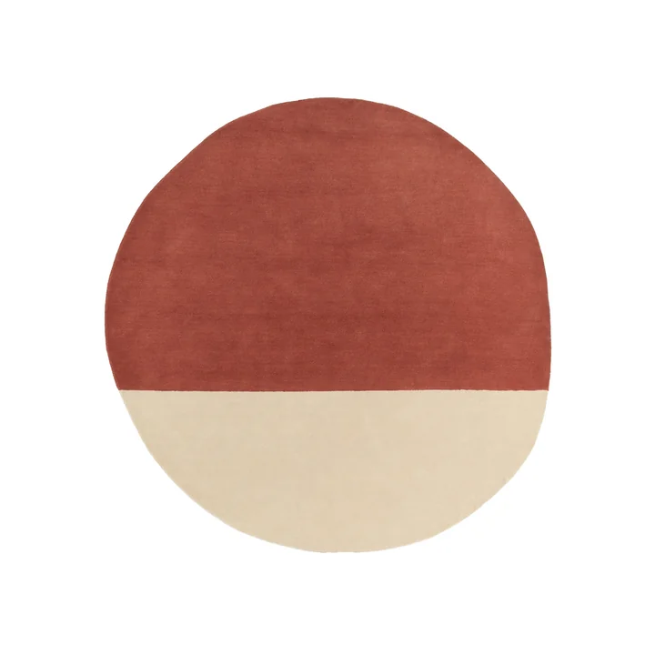 Pearl wool rug, 150 x 148 cm, brick by nanimarquina