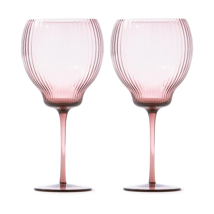 Pols Potten - Pum Coupe wine glass L, dark purple (set of 2)