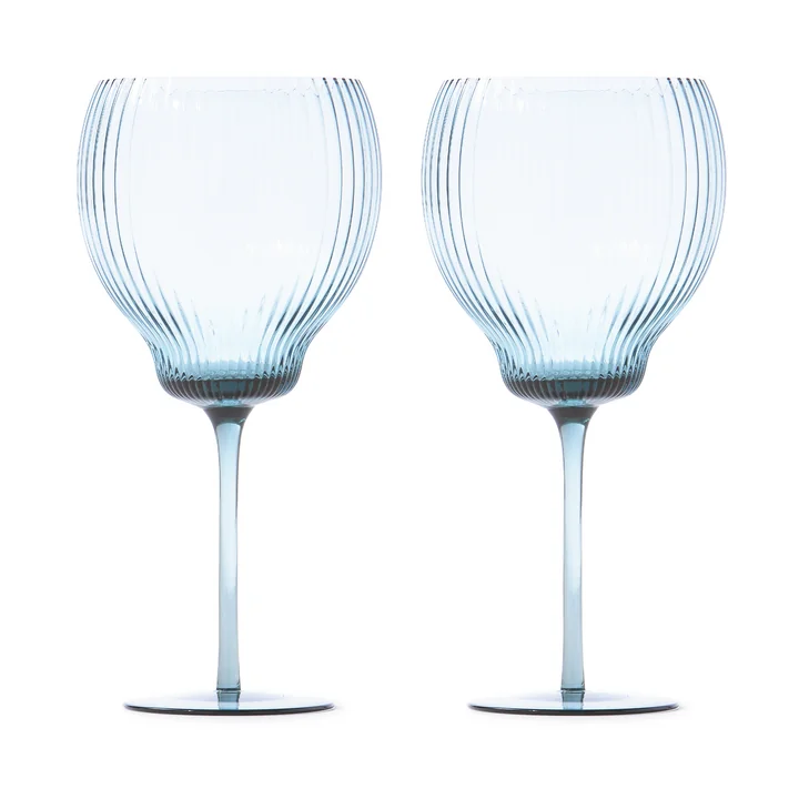 Pols Potten - Pum Coupe wine glass L, light blue (set of 2)