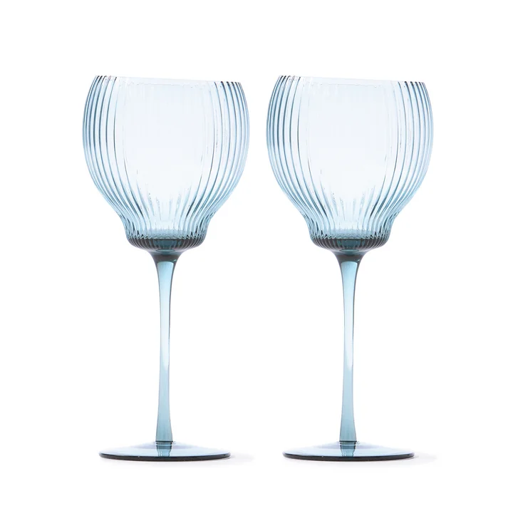 Pols Potten - Pum Coupe wine glass S, light blue (set of 2)