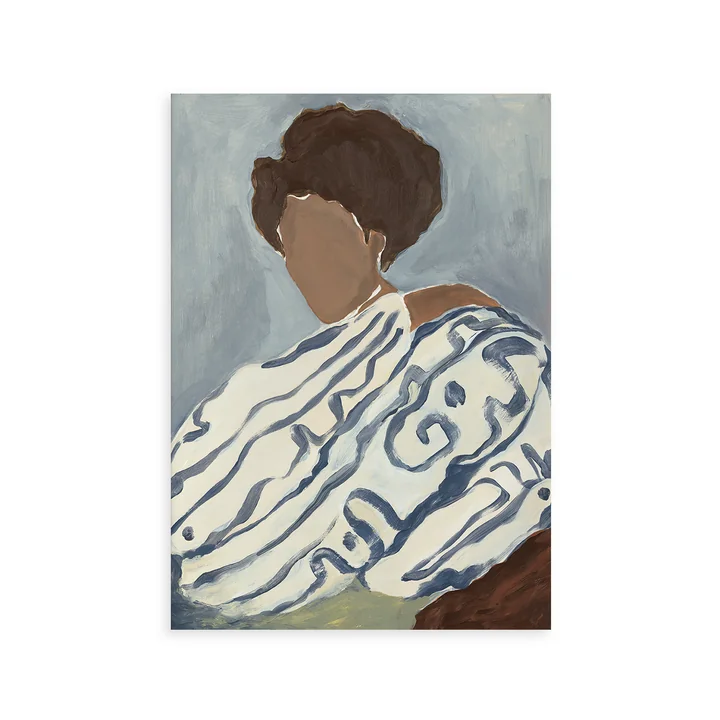 Blue Curls Poster from Paper Collective