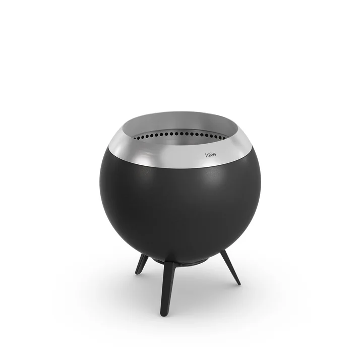 MOON 45 Fire bowl with low base, black from höfats