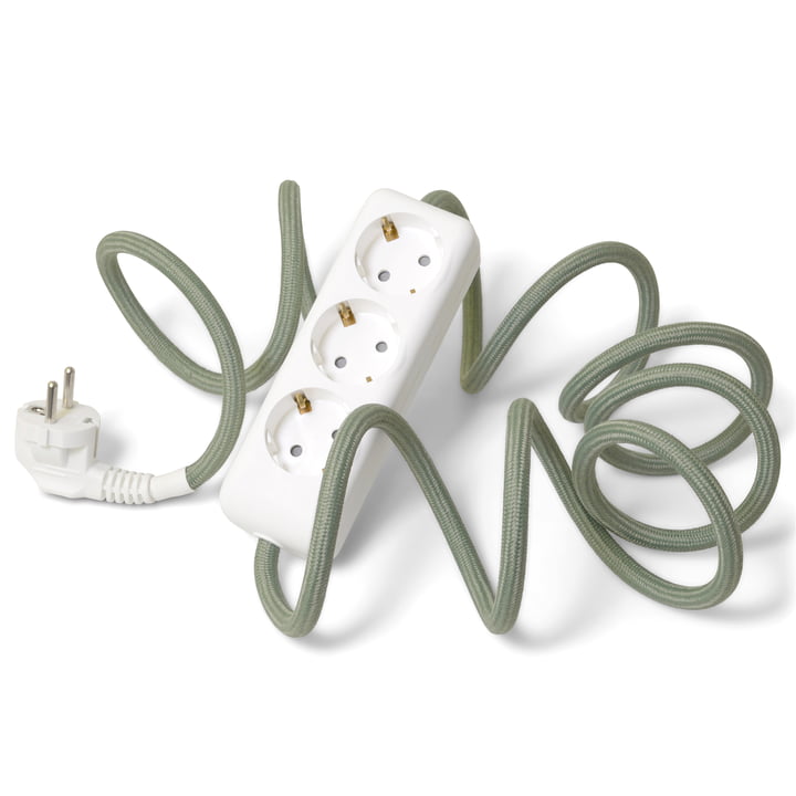 NUD Collection - Extension Cord 3-gang socket outlet, sea spray (TT-455)