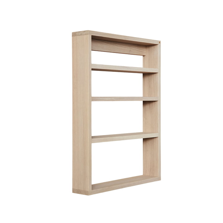 A-Podium Shelf, 70 x 10 x 52 cm, white matt lacquered oak by Andersen Furniture