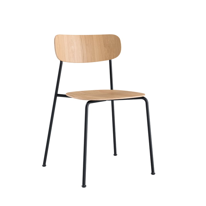 Scope Chair, black frame / white stained oak by Andersen Furniture