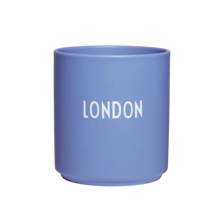 Design Letters - AJ Favourite Porcelain mug, London / blue