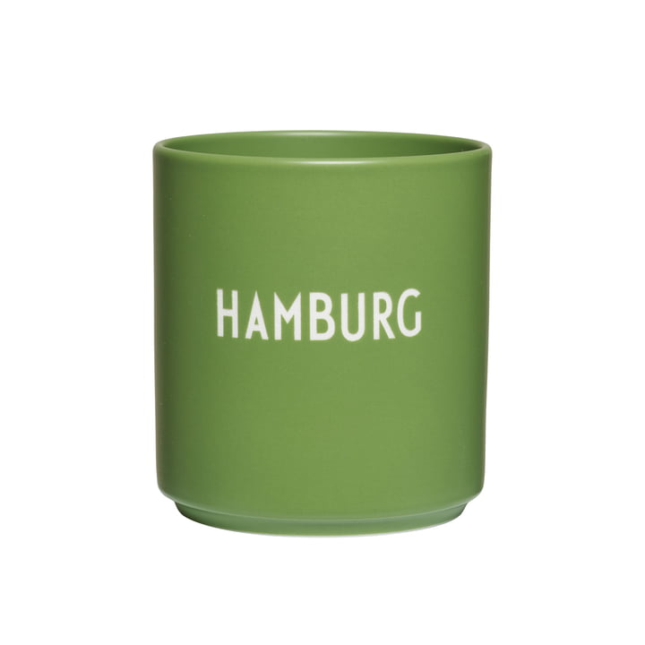 Design Letters - AJ Favourite Porcelain mug, Hamburg / green