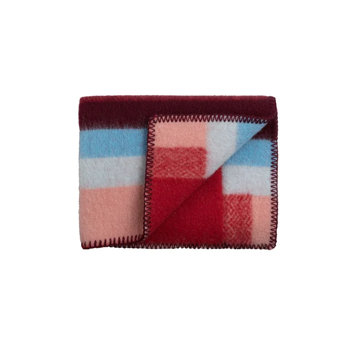 Røros Tweed - Mikkel Baby wool blanket 100 x 67 cm, red