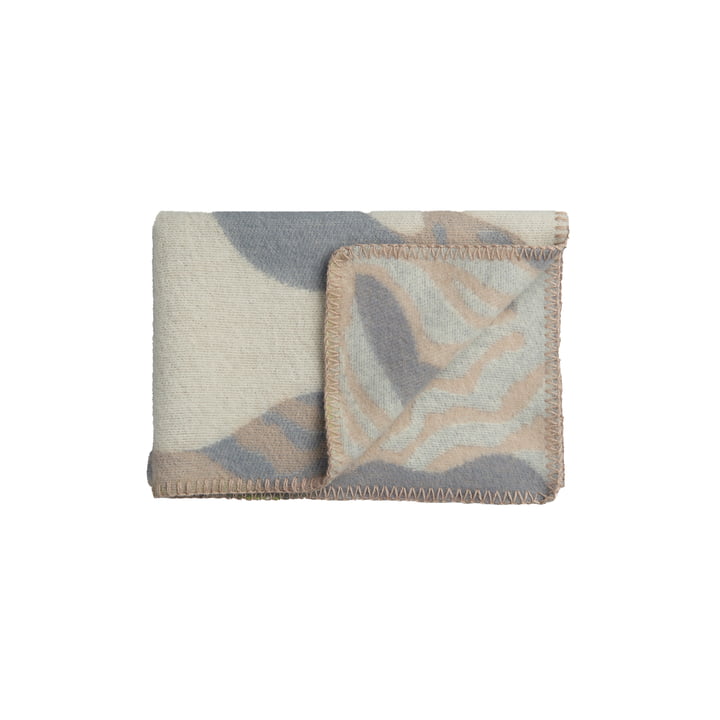 Røros Tweed - Fugl og Fisk Baby wool blanket, gray / beige