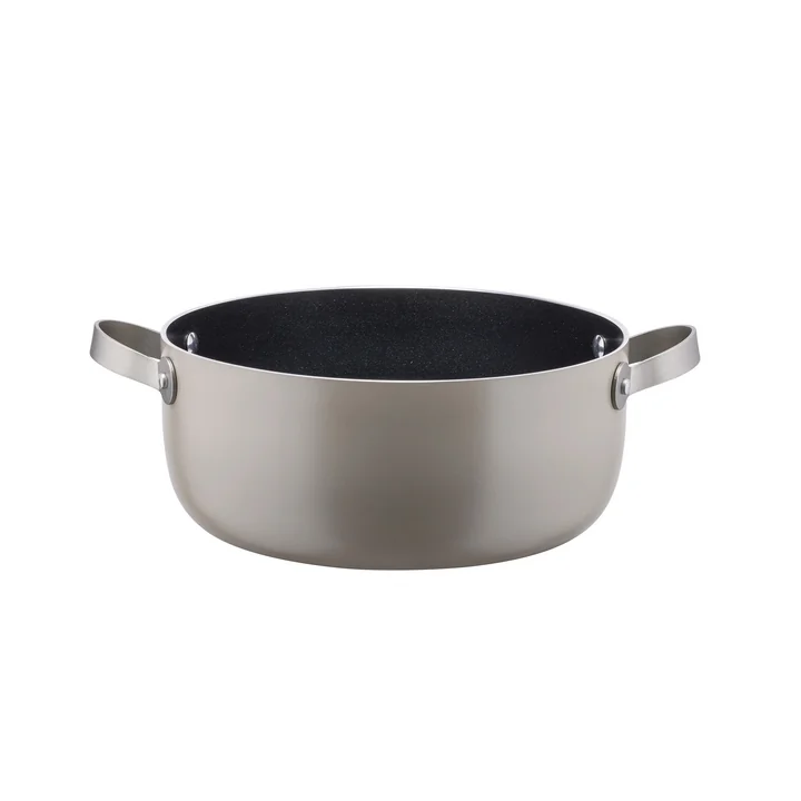Alessi - Tama Saucepan with 2 handles, Ø 24 cm, gray