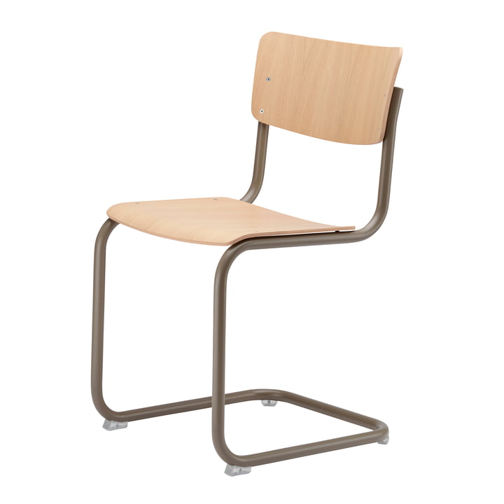 Thonet - S 43 Chair, Classics in Color, beige grey / clear lacquered oak