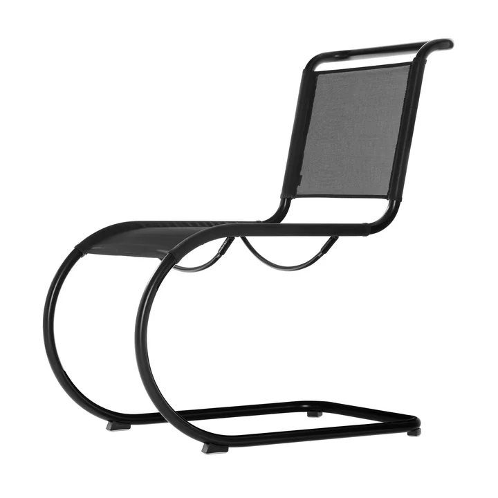 S 533 N chair, frame deep black (RAL 9005) / fabric black ( All Seasons ) from Thonet