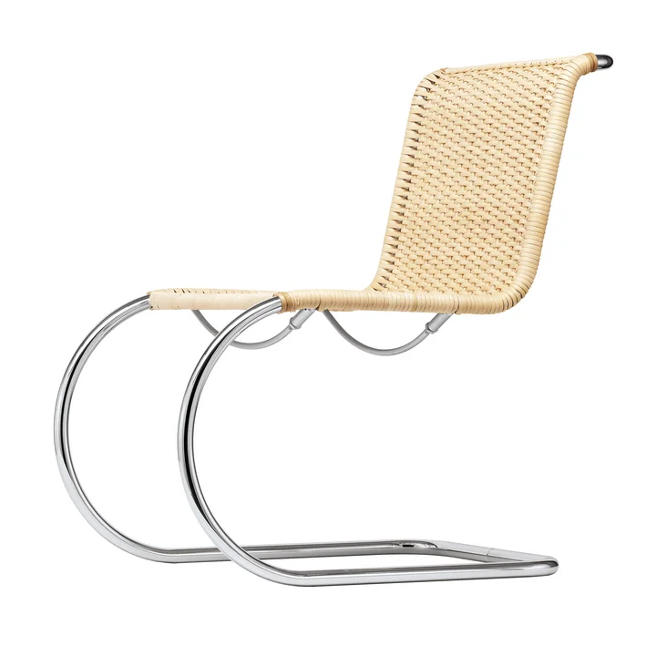 S 533 R Chair, chrome-plated frame / wickerwork from Thonet