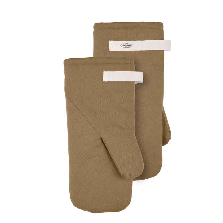 Oven mitts, Large, khaki (set of 2) from The Organic Company