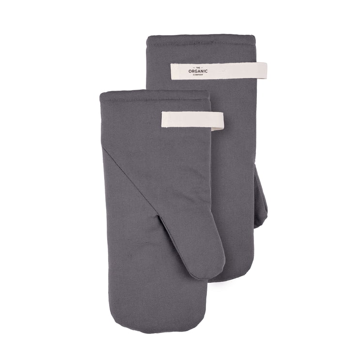 Oven mitts, Large, dark gray (set of 2) from The Organic Company