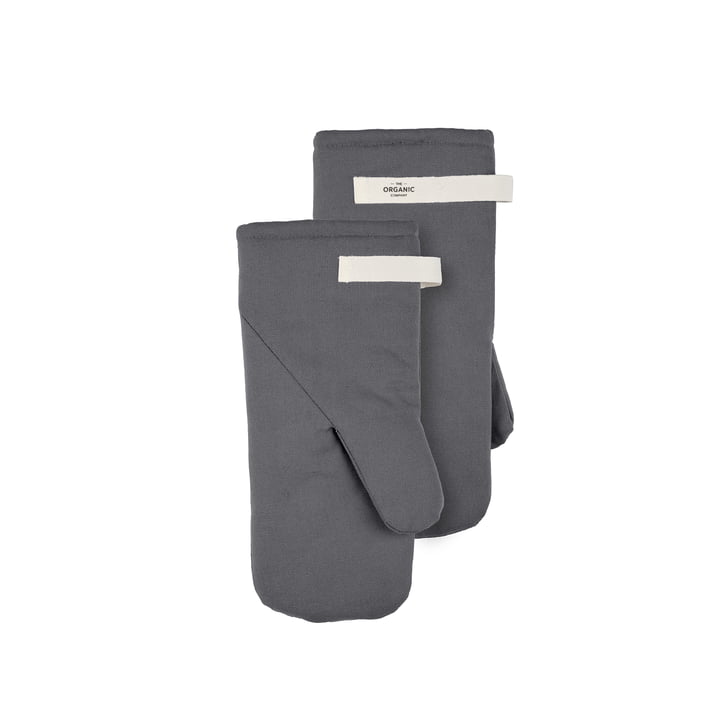 Oven gloves, dark gray (set of 2) from The Organic Company