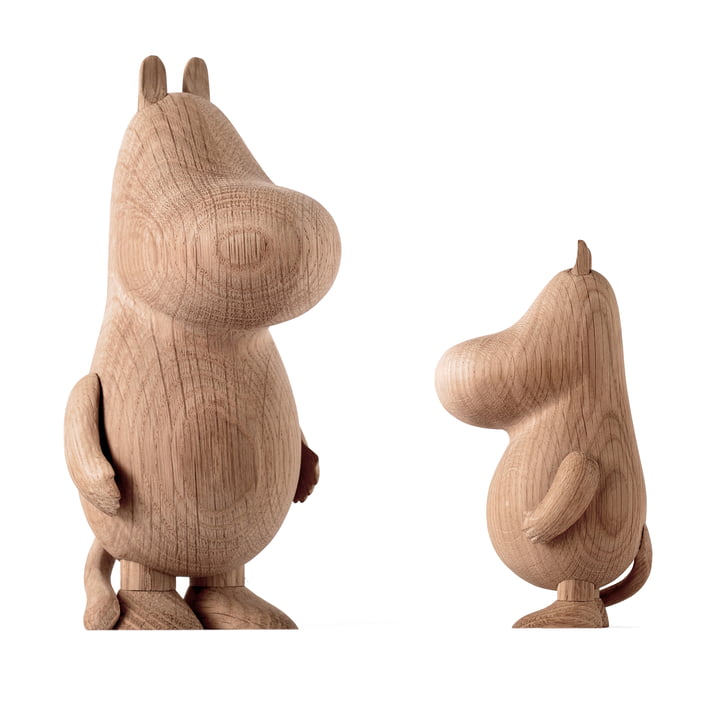 Moomintroll wooden figure large and small, natural oak by boyhood