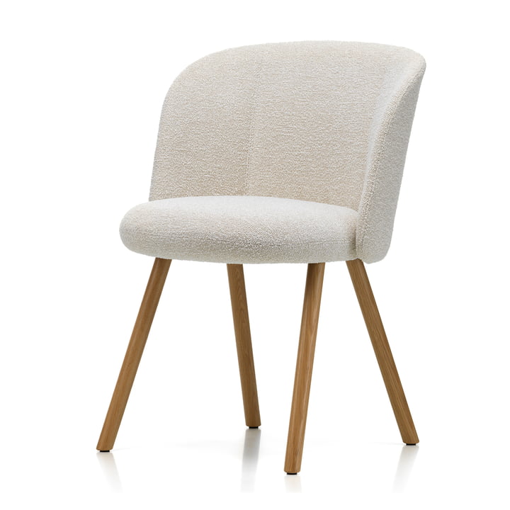 Mikado chair, ivory/pearl (Nubia 01) / natural oak by Vitra