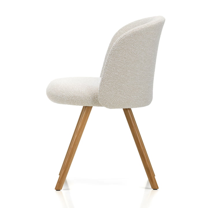 Mikado chair, ivory/pearl (Nubia 01) / natural oak by Vitra