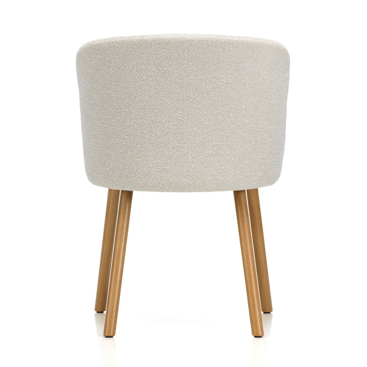 Mikado chair, ivory/pearl (Nubia 01) / natural oak by Vitra