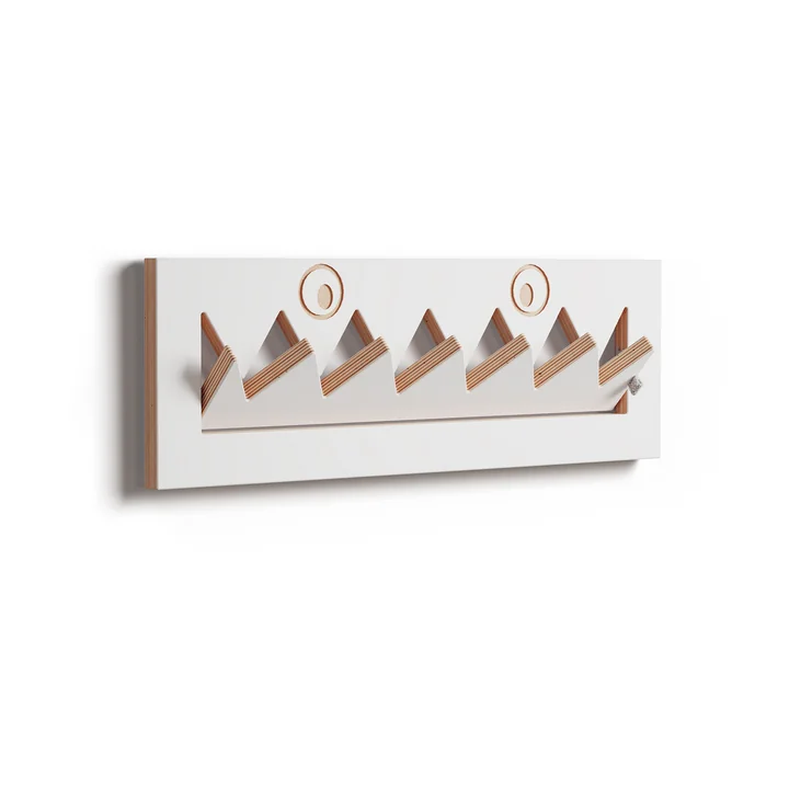 Ambivalenz - Fläpps Coat rack Monsterhäng 60 x 20 cm, white
