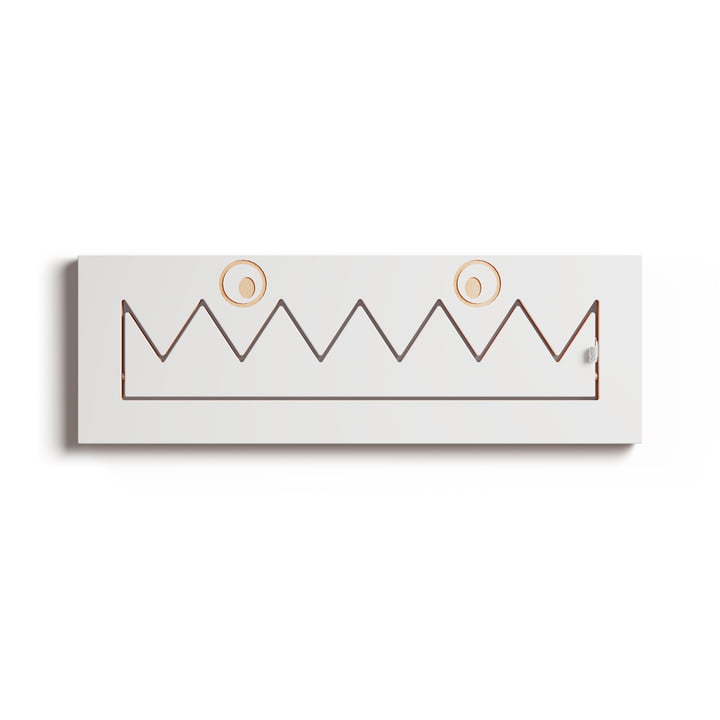 Ambivalenz - Fläpps Coat rack Monsterhäng 60 x 20 cm, white