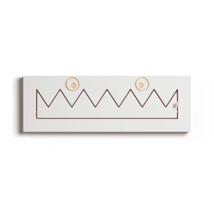 Ambivalenz - Fläpps Coat rack Monsterhäng 60 x 20 cm, white