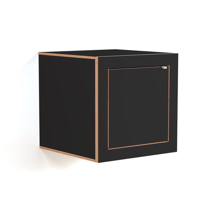 Ambivalenz - Fläpps Box bedside table 40 x 40 cm, black