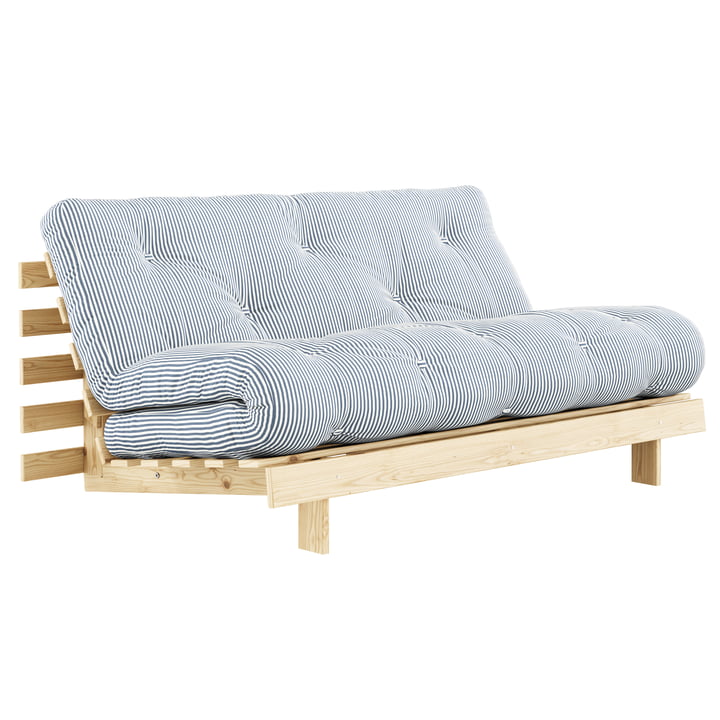 Karup Design - Roots Sofa bed, 160 x 200 cm, natural pine / beach blue