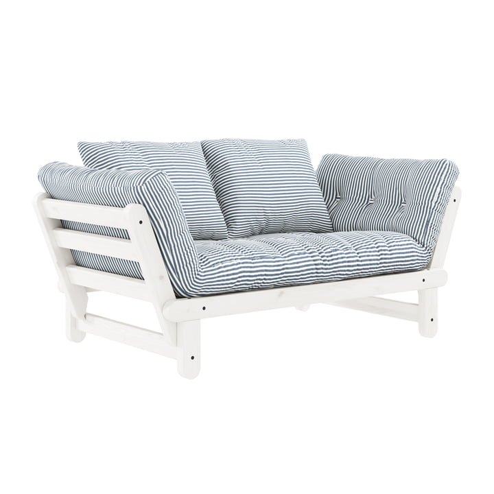 Karup Design - Beat sofa bed, white lacquered / beach blue