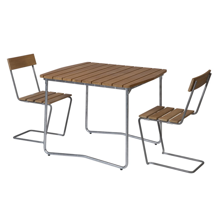 1 garden chair, B31 84 garden table, teak from Grythyttan