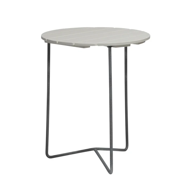 6B 60 Garden table Ø 60 cm, white lacquered oak by Grythyttan