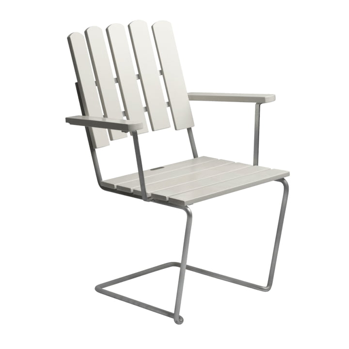 A2 garden armchair, white lacquered oak by Grythyttan