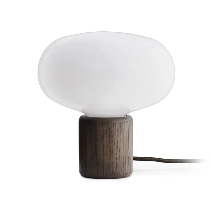 New Works - Karl-Johan table lamp oak opal / oak / smoked / H 23.5 cm