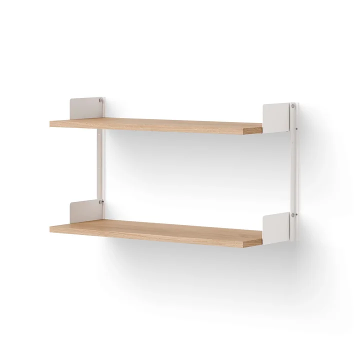 New Works - Wall shelf 450, oak / white