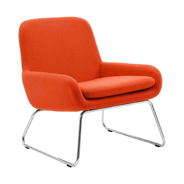 Coco Armchair with runners, orange (fabric felt 624) from Softline