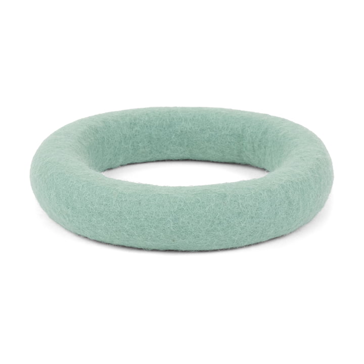 Fine Dog toy, ring, turquoise from myfelt