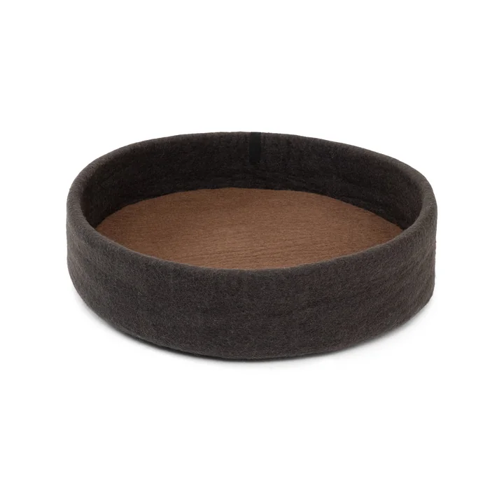 Kuno Dog basket, Ø 60 cm, brown inlay by myfelt
