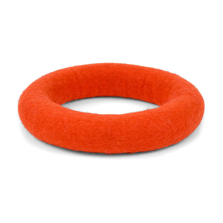 Mats Dog toy, ring, red-orange from myfelt