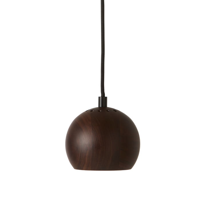 Ball Pendant light, Ø 12 cm, natural walnut by Frandsen