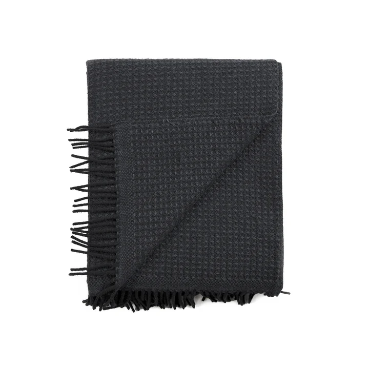 Røros Tweed - Vega Wool Blanket 210 x 150 cm, black